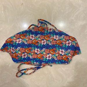 Floral high neck bikini